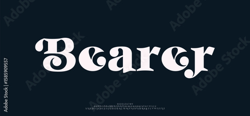 Bearer modern Future Logo Alphabet Font and Number. Typography abstract italic bold fonts technology, sport, movie brand and logos. vector illustration