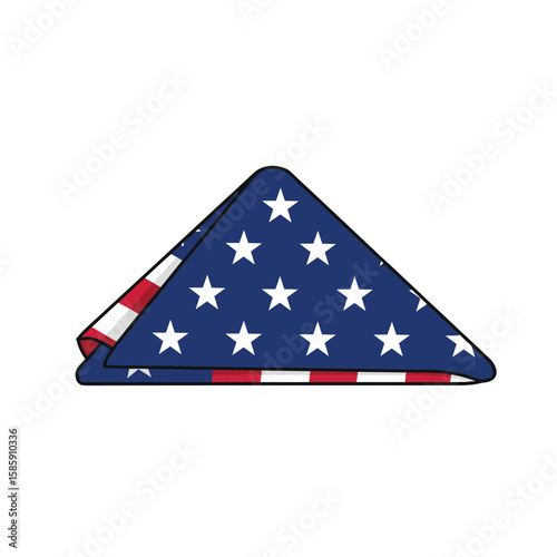 Traditional american flag folding ceremony honoring military service and sacrifice
