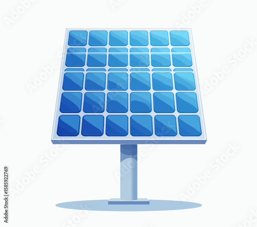 Modern Solar Panel Array in Clean Energy Setting
