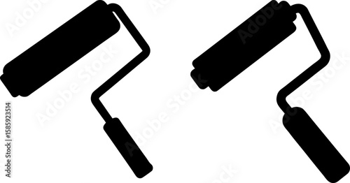 Paint roller vector art, roller brush art, paint roller & brush vector art design, Vector of modern paint roller art, Paint roller isolated