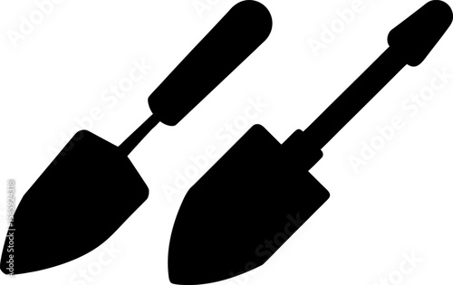 Garden trowel vector art, garden trowel art, trowels vector art design, Vector of modern trowels art, garden trowel isolated
