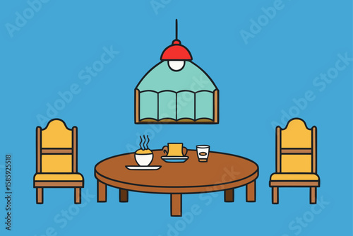 cozy reading room turned into dining nook