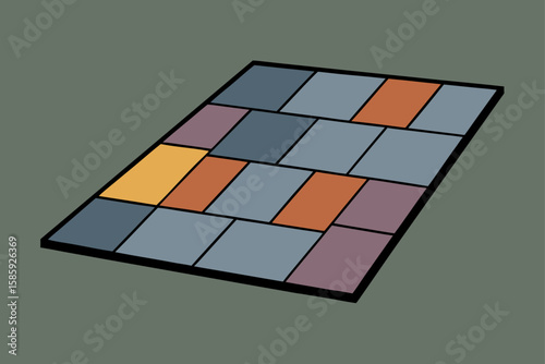 slate tile flooring with multicolor natural tones