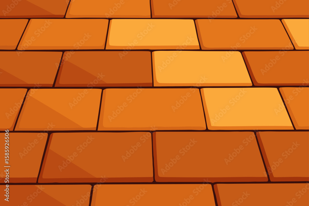 Obraz premium terra cotta tile floor in rustic warm tone