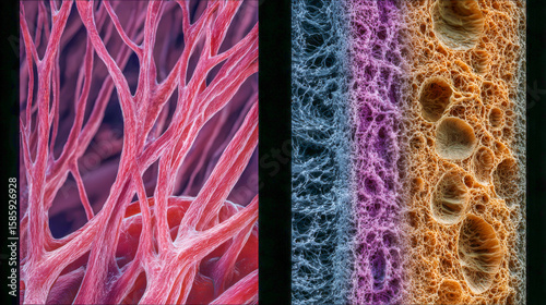 This visual displays a side-by-side comparison of healthy and damaged nervous tissue, illustrating the impact of nerve degeneration and injury on human health