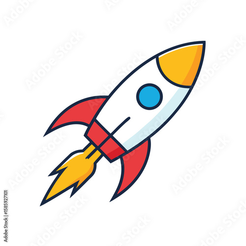 space rocket vector illustration