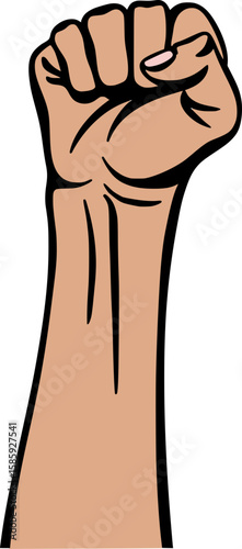 Hands and Fist in Air