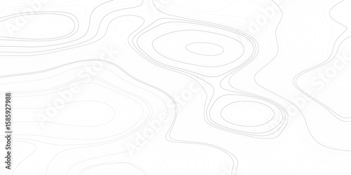 Topographic map and landscape terrain texture grid. White wave paper curved reliefs abstract background, Abstract topographic contours map background, Topography map background