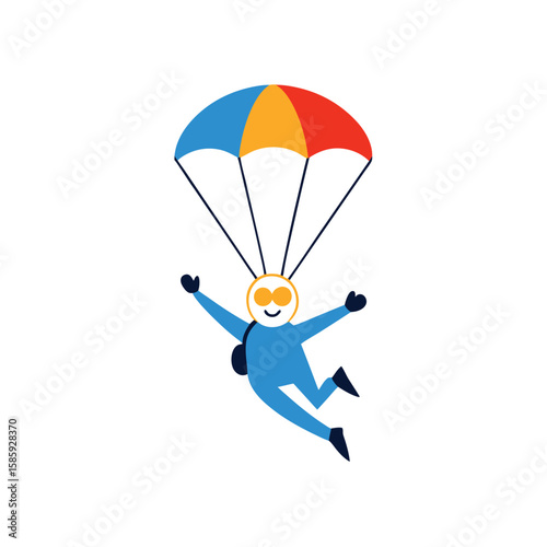 man with parachute