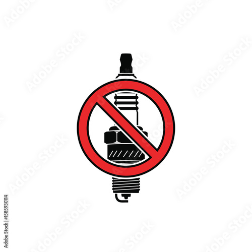 Prohibition of ignition spark plug components in automotive or industrial settings for enhanced safety protocols
