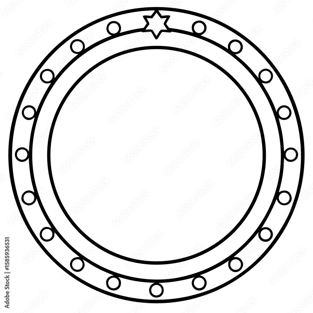 LED Ring Light line art vector LED Ring Light line art vector