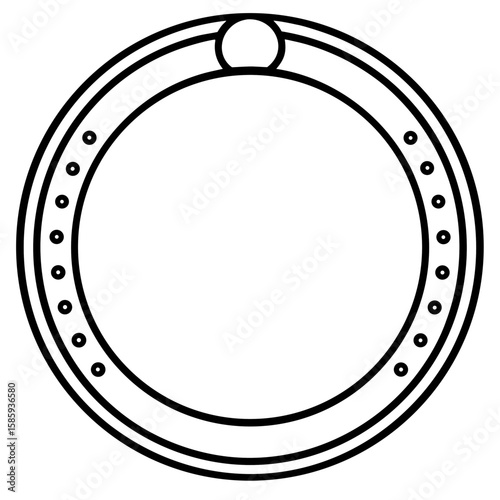 LED Ring Light line art vector