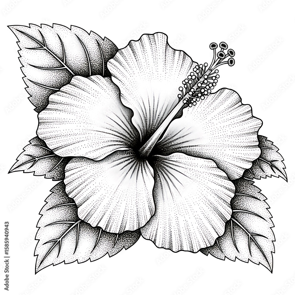 Fototapeta premium flower outline 