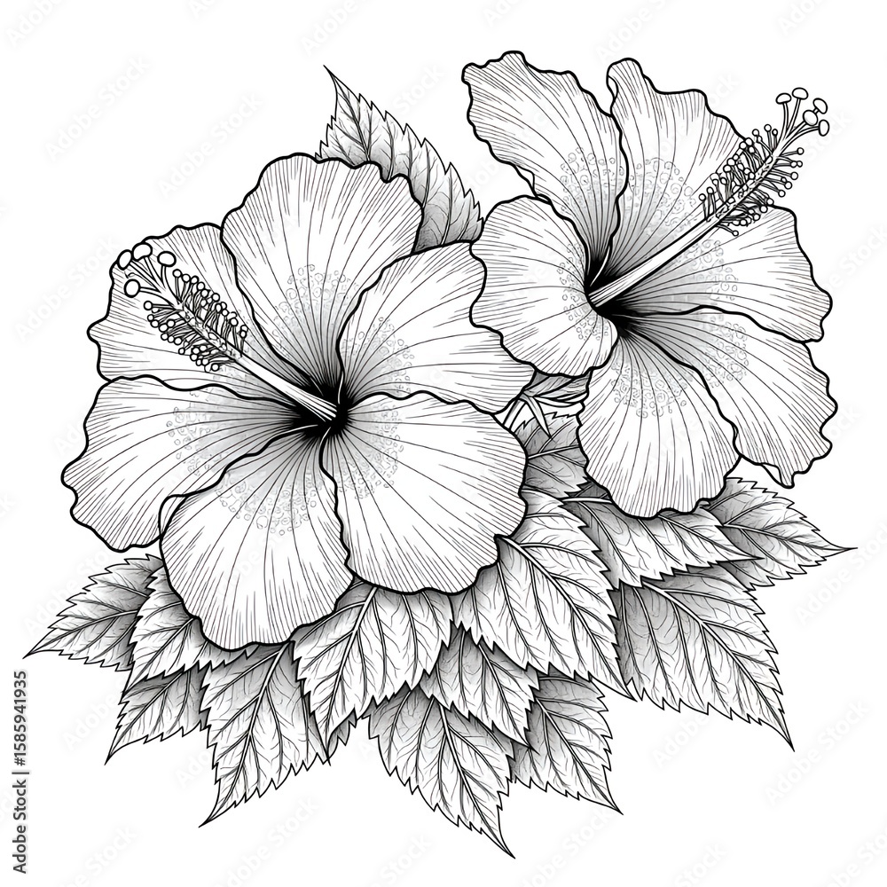 Fototapeta premium flower outline 