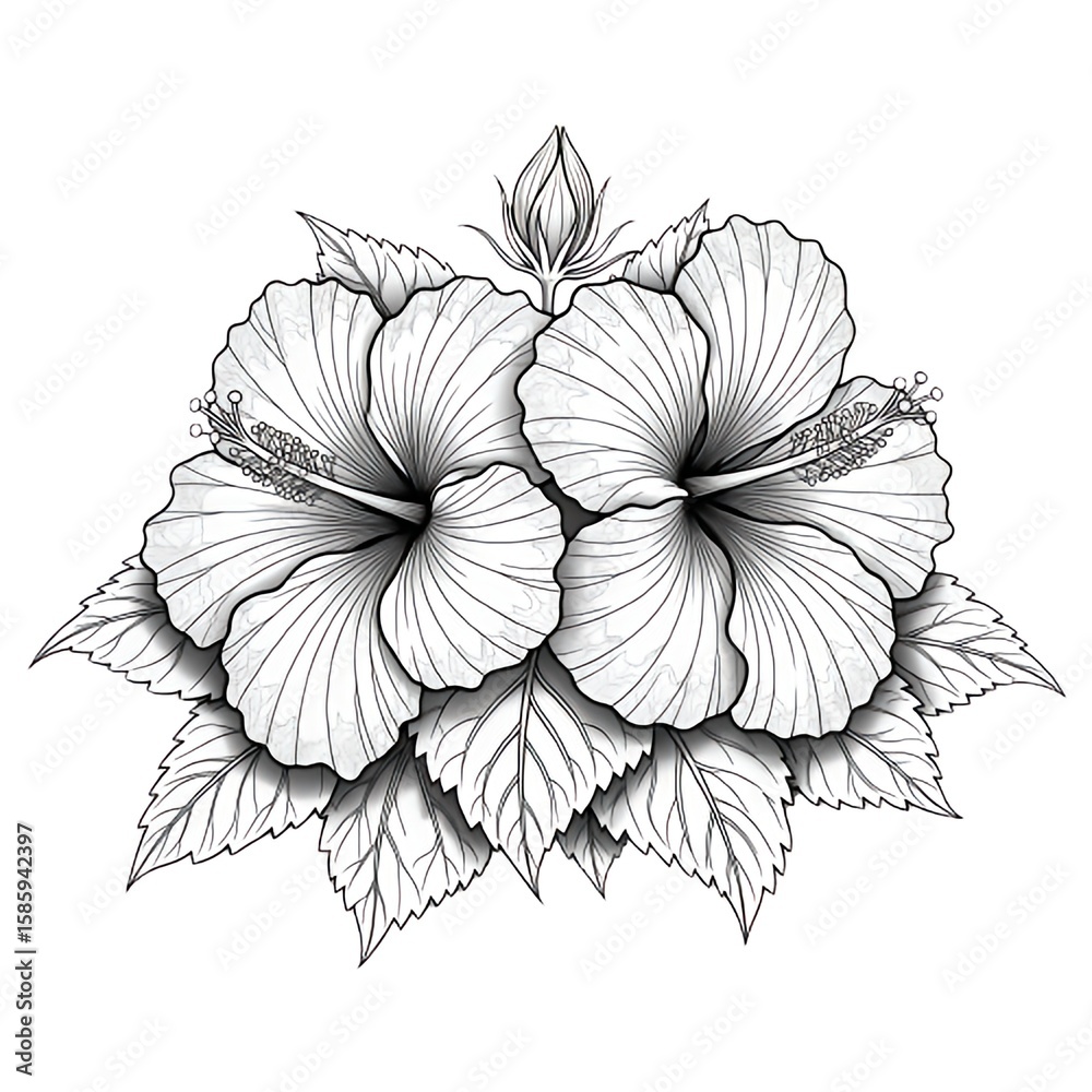 Fototapeta premium flower outline 