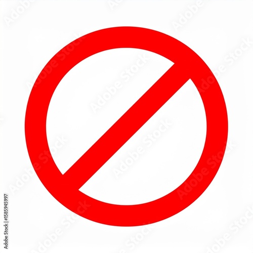 Free Download Red Forbidden No Stop Sign On White - GFXLoad