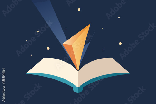magic book with magic wand