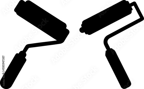 Rolling paint brush vector, Paint brush art, Brush vector art design, Vector of paint brush art, Paint brush isolated