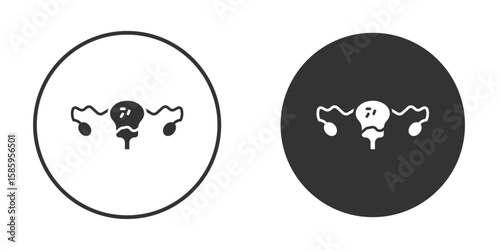 Fotografía Pelvic inflammatory disease icon flat pictogram for web