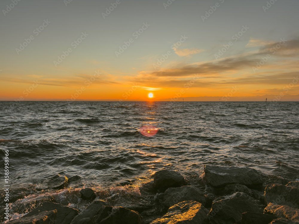 Fototapeta premium Sunset am Bodensee