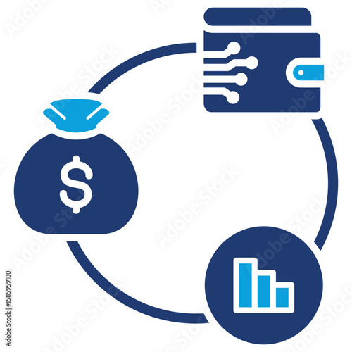 Investment Option Flat Blue Icon
