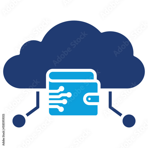 Payment Api Flat Blue Icon