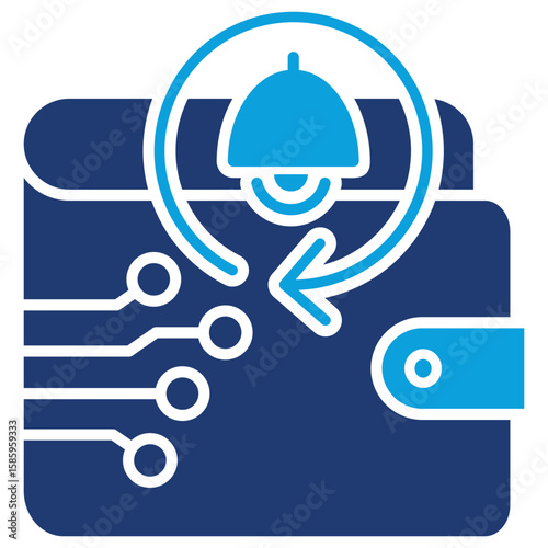 Real Time Notification Flat Blue Icon