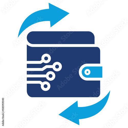 Cashback Offer Flat Blue Icon