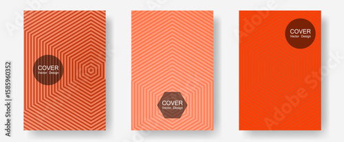 Brochure covers, posters, banners vector templates. Technicolor composition. ...
