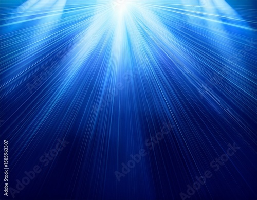 beams of spotlight on a royal blue background