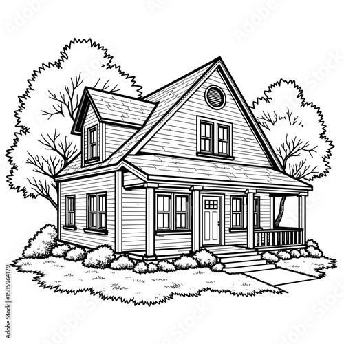 Retirement home with garden view – Senior living establishment