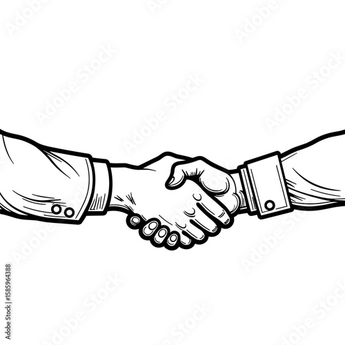 Colleagues shaking hands – Business partnership agreement, teamwork