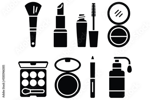 Makeup essentials collection brush lipstick