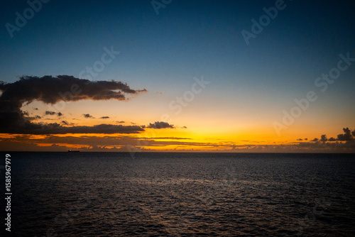sunset over the sea