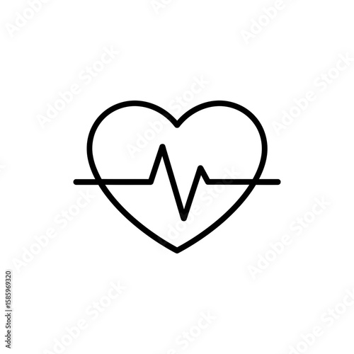 Outline icon of a heart monitor for vital sign tracking
