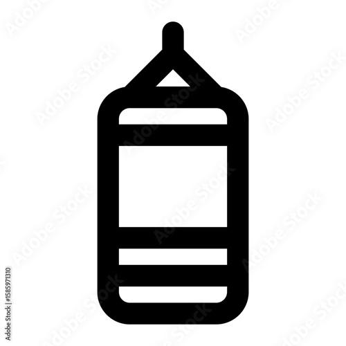 punching bag icon for illustration
