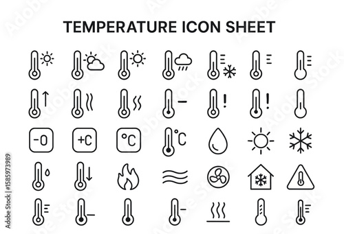 Weather Icons: A collection of meticulously crafted weather icons, providing clear, informative, and versatile visual representations of diverse meteorological conditions.