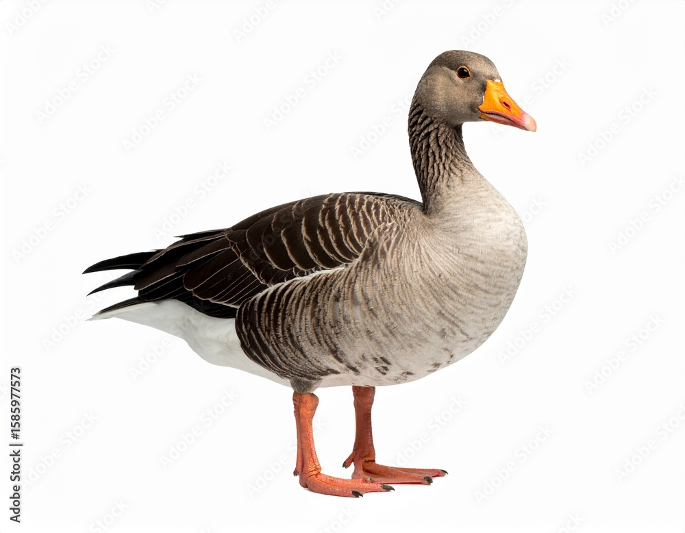 Generated image Goose (female) on a white background without shadows Generated image Goose (female) on a white background without shadows