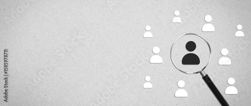Tableau sur toile Target customer, buyer persona, marketing segmentation, job recruitment concept