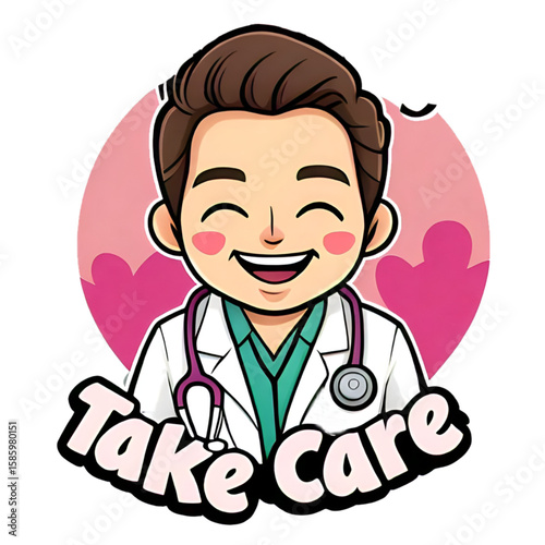 Heartfelt Care Doctor Illustration