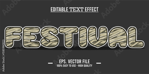 FESTIVAL editable text effect concept