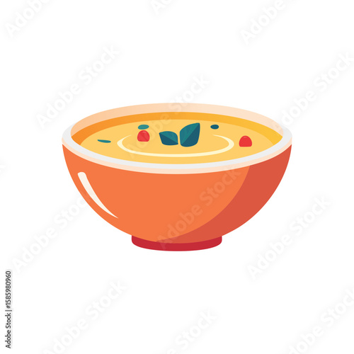 A warm bowl of creamy soup, a culinary delight