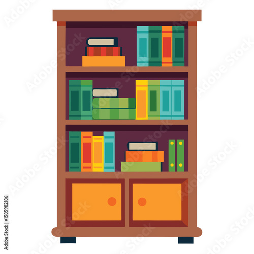 bookcase with books
