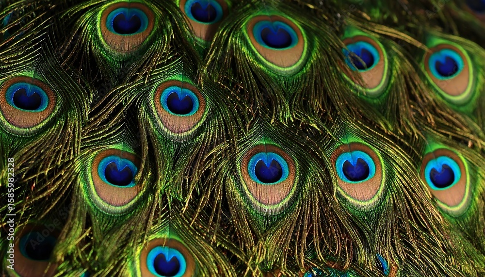 Obraz premium Peacock feather close-up