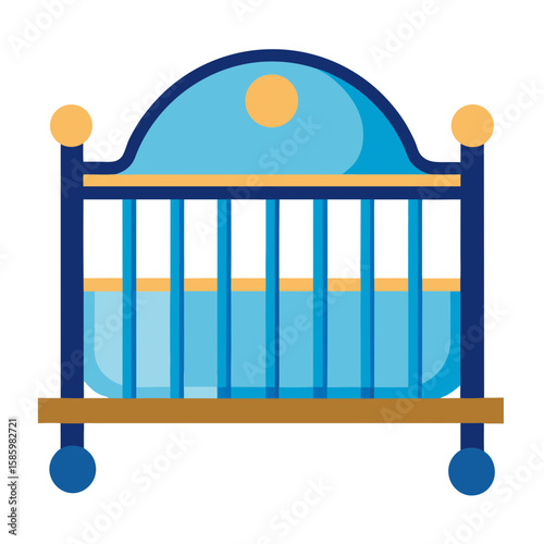 illustration of a baby cradle