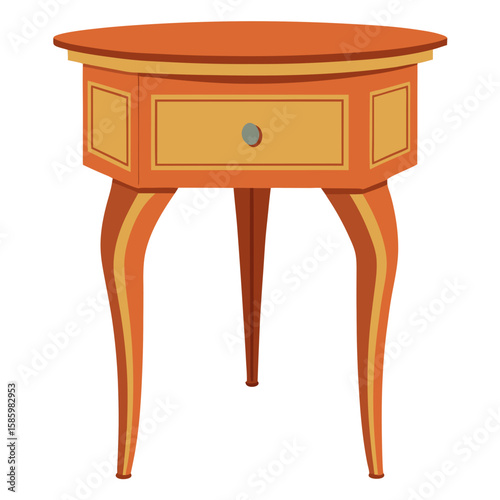 wooden table isolated on white