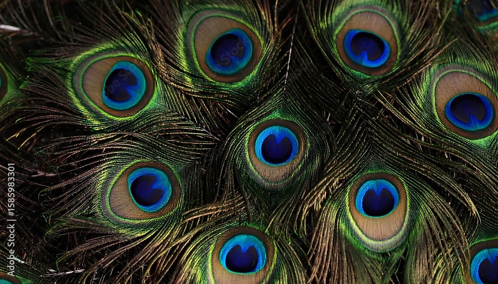 Fototapeta premium Peacock feather detail close-up