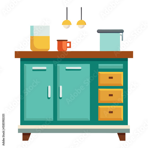 vintage kitchen cabinet