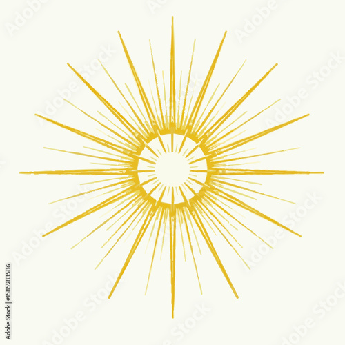 Vector illustration of holy spirit seven rays divine shining on white background