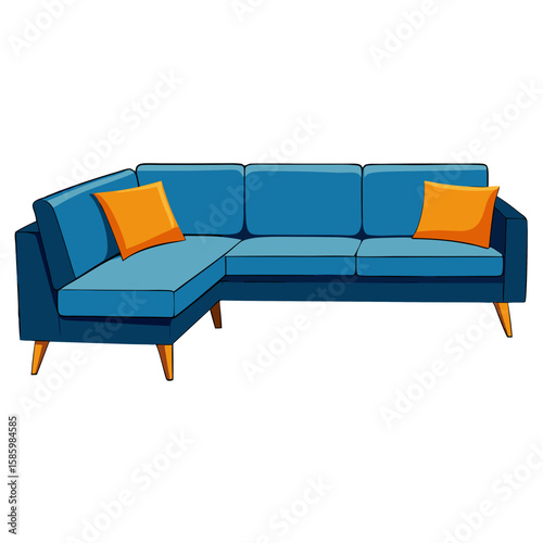 sofa and pillows